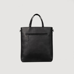 Sophia Black Leather Tote Bag