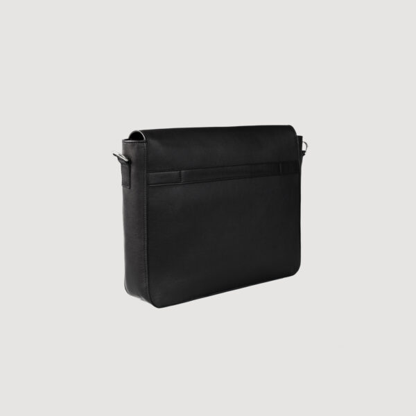 Andi Black Leather Messenger Bag - Image 2