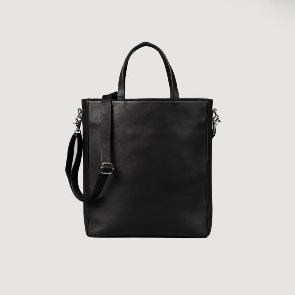 Sophia Black Leather Tote Bag - Image 2