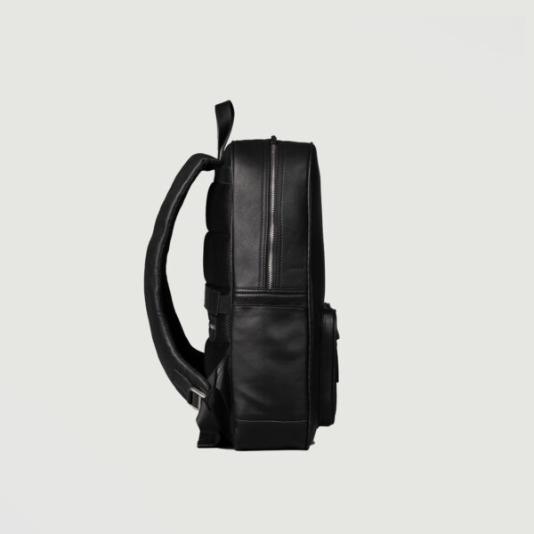 Luna Black Leather Backpack - Image 3