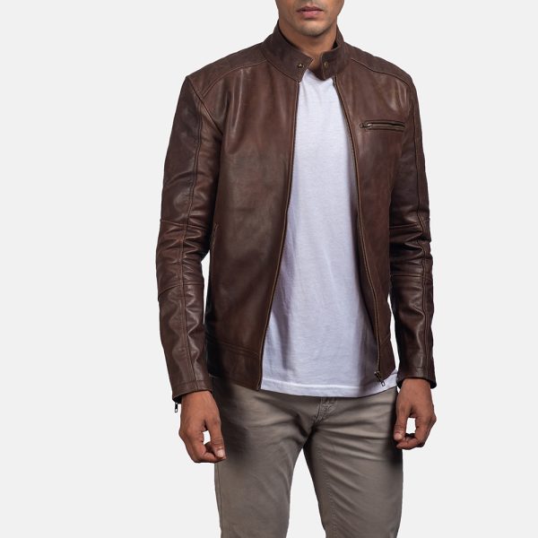 James Brown Leather Biker Jacket - Image 2