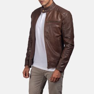 James Brown Leather Biker Jacket