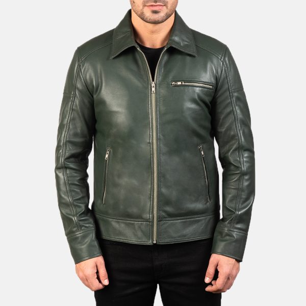 Matthew Green Leather Biker Jacket - Image 3