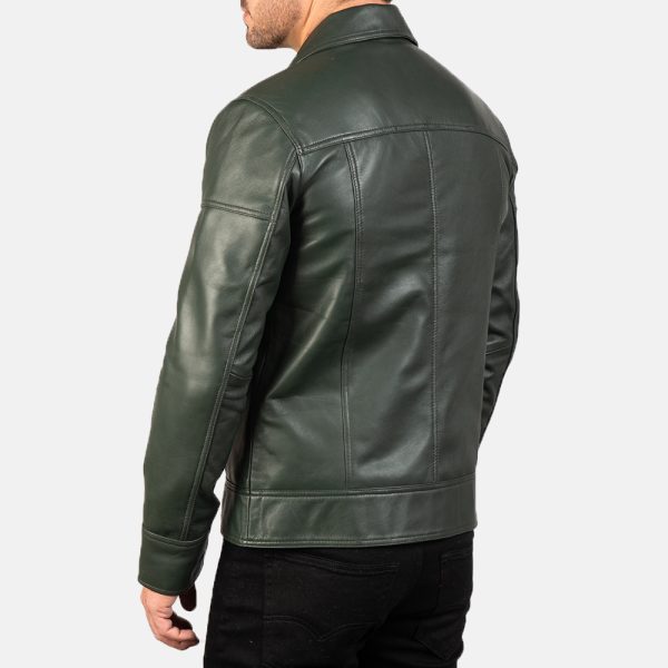 Matthew Green Leather Biker Jacket - Image 5