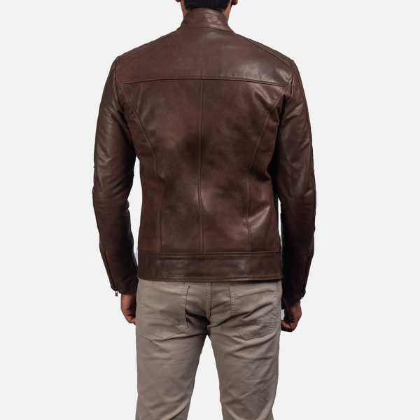 James Brown Leather Biker Jacket - Image 5