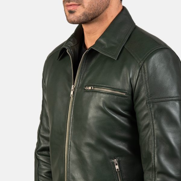 Matthew Green Leather Biker Jacket - Image 4