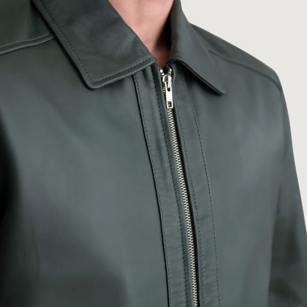 Henry Green Leather Biker Jacket - Image 4