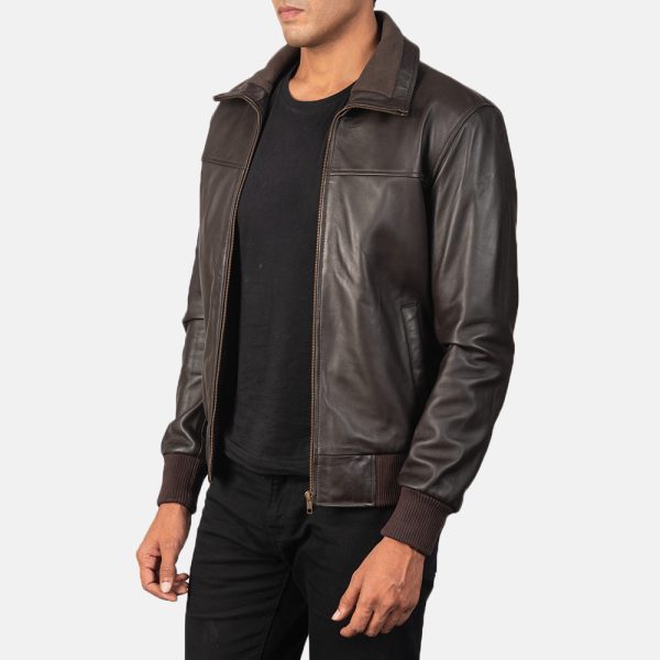 William Brown Leather Bomber Jacket - Image 3