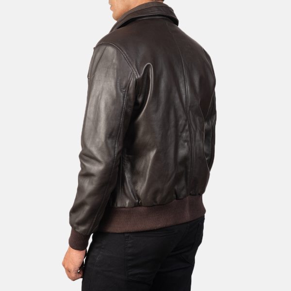 William Brown Leather Bomber Jacket - Image 5