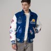 Customized White & Blue Letterman Jacket - Image 7