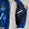 Customized White & Blue Letterman Jacket - Image 6