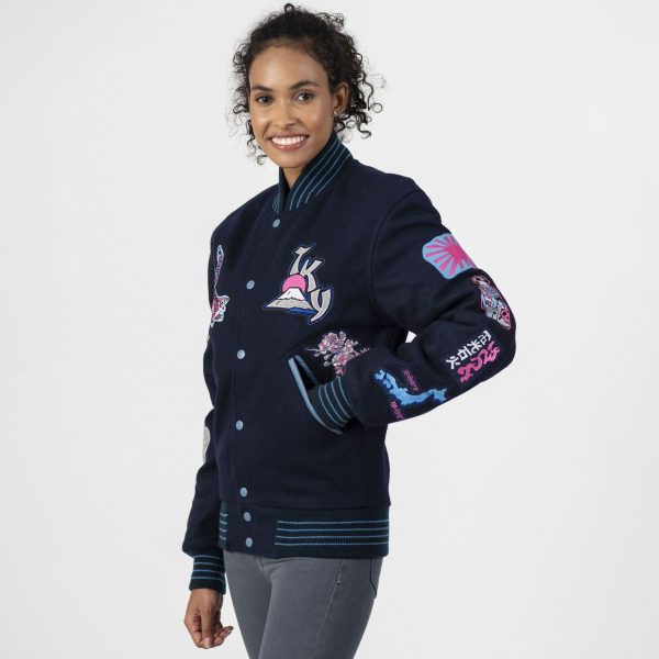Navy Customized Letterman Jacket - Image 3