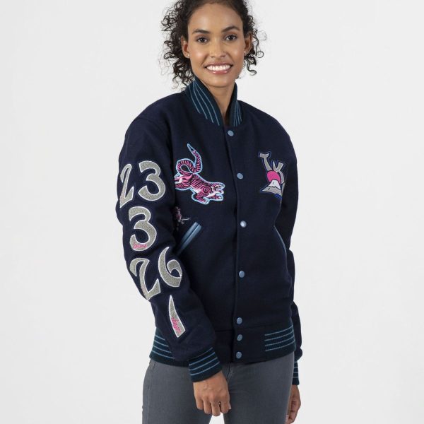 Navy Customized Letterman Jacket - Image 5