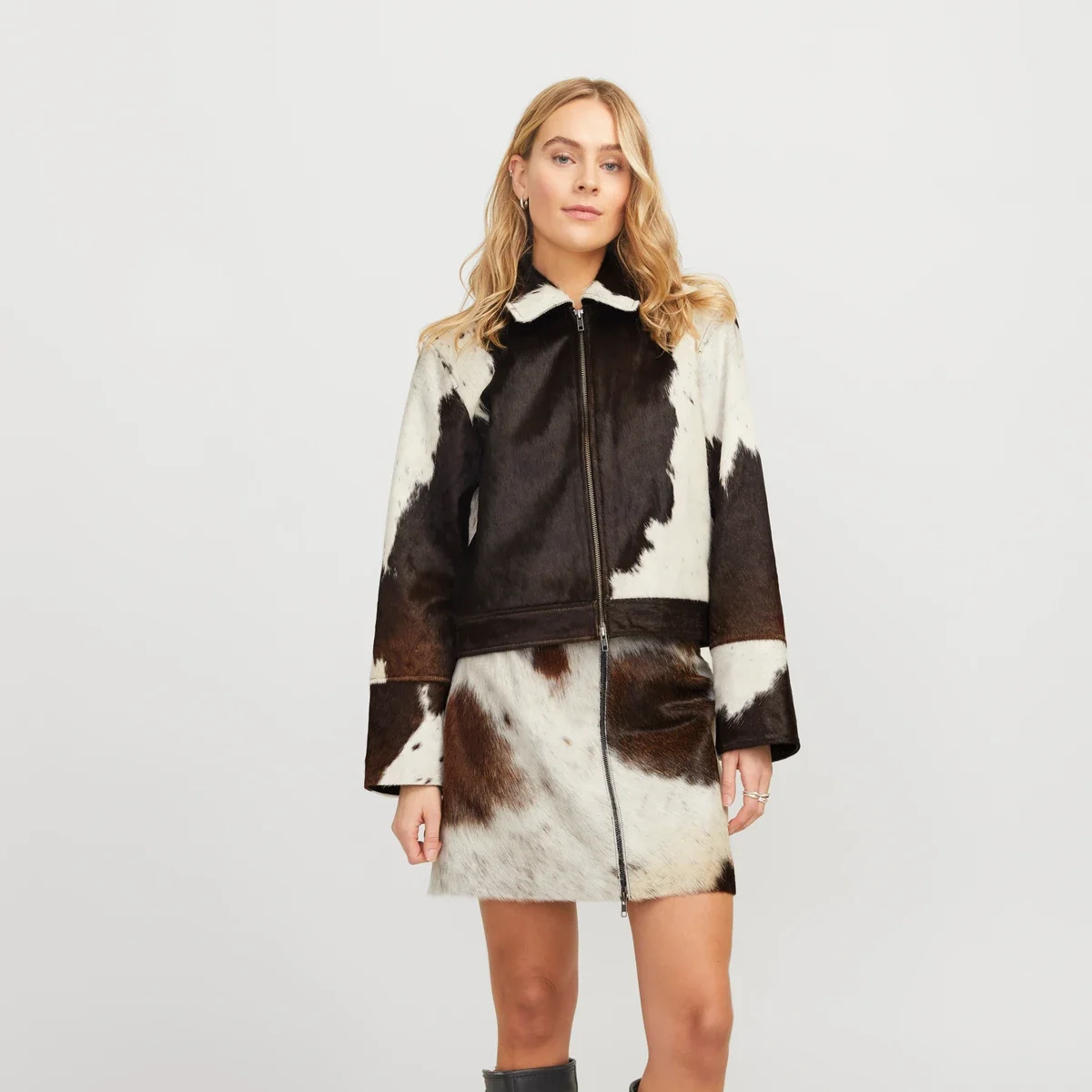 Pony skink jacket and skirt